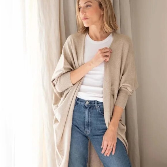 MERSEA Cotton Cashmere Chelsea Kimono Cardigan Size OS - Picture 1 of 15